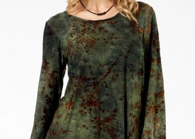 ΦΛΟΡΑΛ ΜΠΛΟΥΖΑ ΜΕ ΛΑΣΤΙΧΟ ΣΤΑ ΜΑΝΙΚΙΑ - Anna Raxevsky - 