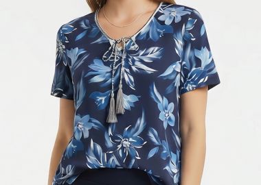 ΦΛΟΡΑΛ ΜΠΛΟΥΖΑ ΜΕ ΤΡΕΣΣΑ - Anna Raxevsky - 