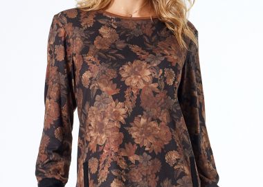 ΦΛΟΡΑΛ ΠΛΕΚΤΗ ΜΠΛΟΥΖΑ ΜΕ ΜΑΥΡΕΣ ΜΑΝΣΕΤΕΣ - Anna Raxevsky - 