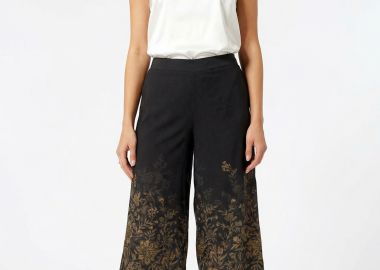 ΦΛΟΡΑΛ ZIP CULOTTE ΜΕ ΛΑΣΤΙΧΟ ΚΑΙ ΦΕΡΜΟΥΑΡ - Anna Raxevsky - 