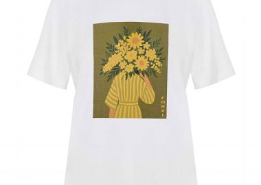 Forel γυναικείo T-shirt με print - 082.10.01.080 Λευκό - FOREL - 
