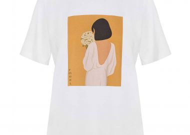 Forel γυναικείo T-shirt με print - 082.10.01.081 Λευκό - FOREL - 