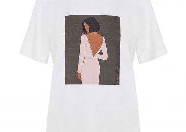 Forel γυναικείo T-shirt με print - 082.10.01.083 Λευκό - FOREL - 