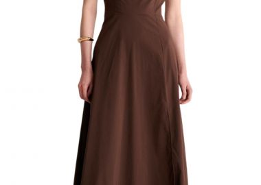 Φόρεμα Ale Αμάνικο Μάξι Τύπου Σατέν 8923630-BROWN Γυναικείο - Ale - 