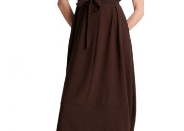 Φόρεμα Ale Αμάνικο Με Ζώνη 82276751-BROWN Γυναικείο - Ale - 