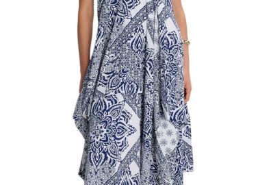 Φόρεμα Ale Eμπριμέ Aσύμμετρο 8921108-BLUE Γυναικείο - Ale - 