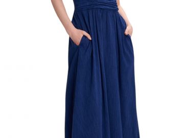 Φόρεμα Ale Μακρύ Με Σχέδιο Στο Μπούστο 8921111-BLUE Γυναικείο - Ale - 