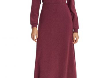 Φόρεμα Ale Μακρυμάνικο Μίντι 8921594-MERLOT Γυναικείο - Ale - 