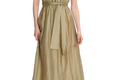 Φόρεμα Ale Με Ντεκολτέ Και Ζώνη 8921097-PISTACHIO Γυναικείο - Ale - 