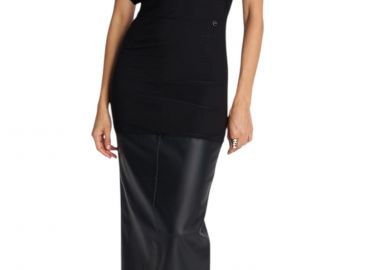 Φόρεμα Ale Με Συνδυασμό Υφασμάτων 8921516-BLACK Γυναικείο - Ale - 