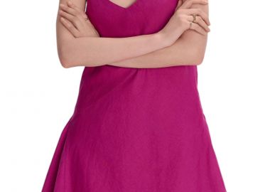 Φόρεμα Ale Μίνι Λινό 8921055-RASPBERRY Γυναικείο - Ale - 