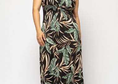Φόρεμα αμάνικο jungle print με κρίκο -  - 