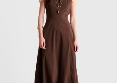 Φόρεμα αμάνικο μάξι τύπου σατέν - 5206179128230 -  - 