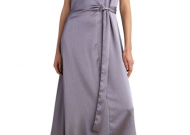 Φόρεμα Attrattivo Αμάνικο Με Δέσιμο Στη Μέση 91145793-SILVER Γυναικείο - Attrattivo - 