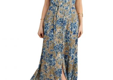 Φόρεμα Attrattivo Εμπριμέ Με Ζώνη 9923201-MULTICOLOR Γυναικείο - Attrattivo - 