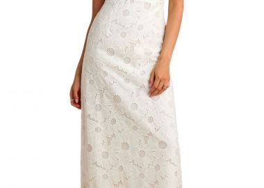 Φόρεμα Attrattivo Μακρύ Με Δαντέλα 9920687-WHITE Γυναικείο - Attrattivo - 