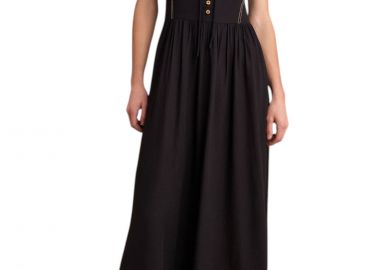 Φόρεμα Attrattivo Μακρύ Μονόχρωμο 9921151-BLACK Γυναικείο - Attrattivo - 