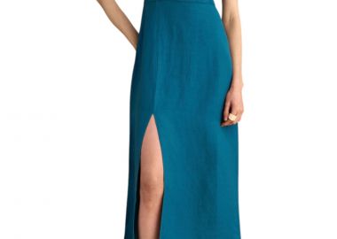 Φόρεμα Attrattivo Μάξι Λινό 9920945-PETROL Γυναικείο - Attrattivo - 