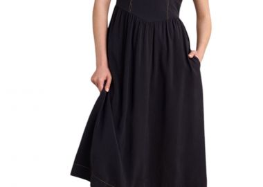 Φόρεμα Attrattivo Midi Με Ραφές 9920327-ALMOST BLACK Γυναικείο - Attrattivo - 