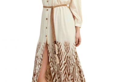 Φόρεμα Attrattivo Σεμιζιέ Μίντι Με Ζώνη 9920932-VANILLA Γυναικείο - Attrattivo - 