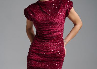 Φόρεμα Βελούδινο Μίνι Με Παγιέτες & Βάτες -  - 