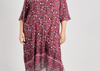 Φόρεμα βισκόζης σε ethnic tribal εμπριμέ -  - 