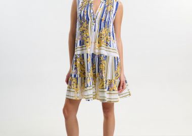 Φόρεμα BLE Mini Με Κοχύλια & Ριγέ Print -  - 