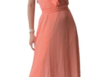 Φόρεμα DKNY Με Λεπτομέρειες Βολάν DD2BI414-SLM Γυναικείο - DKNY - 