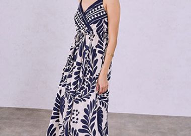 Φόρεμα εμπριμέ μάξι SQ9844.8232+4 - Celestino - 