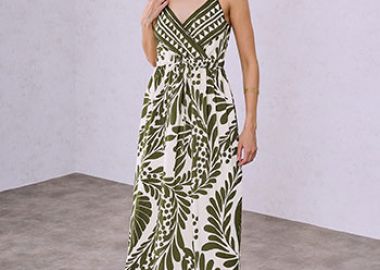 Φόρεμα εμπριμέ μάξι SQ9844.8232+5 - Celestino - 