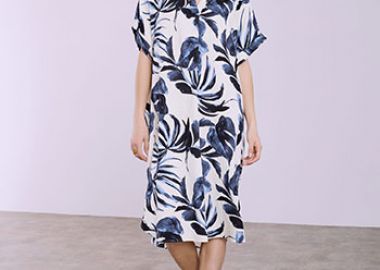 Φόρεμα εμπριμέ με τσέπες μίντι SQ7948.8068+2 - Celestino - 