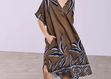 Φόρεμα εμπριμέ με τσέπες SQ7948.8202+2 - Celestino - 