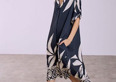 Φόρεμα εμπριμέ με τσέπες SQ7948.8202+5 - Celestino - 