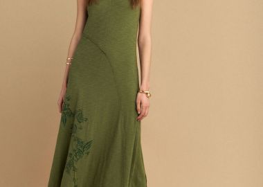 Φόρεμα φλάμα με abstract φλοράλ σχέδιο - 5206634971982 -  - 