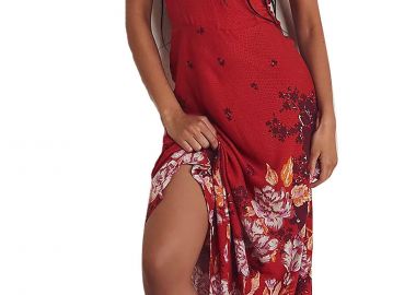 Φόρεμα Free People Get To You OB1457972-SCARLET COMBO Γυναικείο - Free People - 