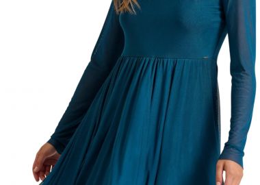 Φόρεμα Funky Buddha Με Τούλι & Εσωτερική Φόδρα FBL010-118-13-TEAL Γυναικείο - Funky Buddha - 