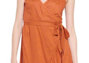 Φόρεμα Funky Buddha Mini Κρουαζέ FBL007-119-13-TERRACOTA Γυναικείο - Funky Buddha - 