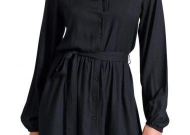 Φόρεμα Funky Buddha Μίνι Σεμιζιέ FBL010-131-13-BLACK Γυναικείο - Funky Buddha - 