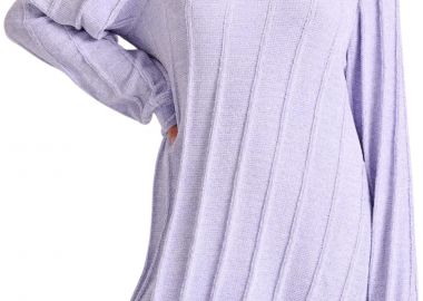 Φόρεμα Funky Buddha Μίνι Σενίλ Με Ανάγλυφη Πλέξη FBL010-100-13-LT LILAC Γυναικείο - Funky Buddha - 