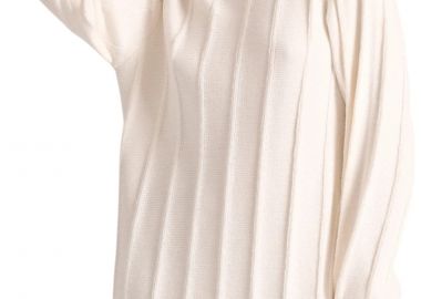 Φόρεμα Funky Buddha Μίνι Σενίλ Με Ανάγλυφη Πλέξη FBL010-100-13-OFF WHITE Γυναικείο - Funky Buddha - 