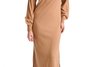 Φόρεμα Funky Buddha Πλεκτό FBL010-103-13-CAMEL Γυναικείο - Funky Buddha - 