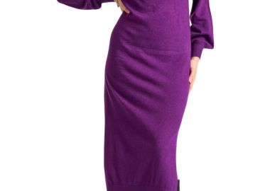 Φόρεμα Funky Buddha Πλεκτό FBL010-103-13-PURPLE Γυναικείο - Funky Buddha - 