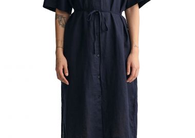 Φόρεμα Gant Relaxed Linen Shirt 4503244-EVENING BLUE Γυναικείο - Gant - 