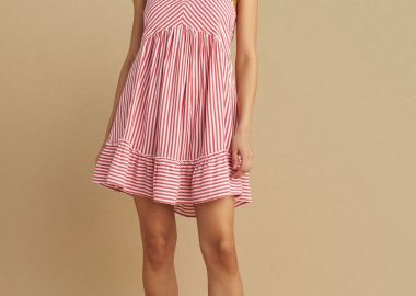 Φόρεμα κοντό ριγέ - 5206634956767 -  - 