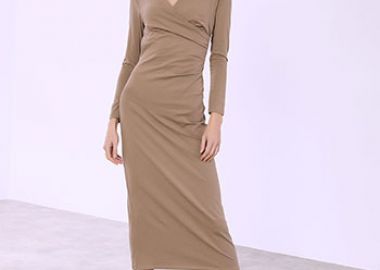 Φόρεμα κρουαζέ με βαμβάκι SQ8011.8602+2 - Celestino - 