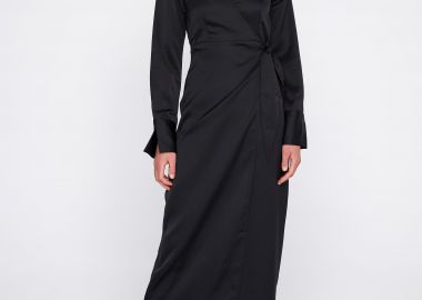 Φόρεμα κρουαζέ με γιακά - 5207251943857 -  - 