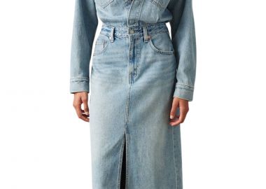 Φόρεμα Levi's Western Denim Midi Dress Med Indigo - Worn 0002Q0000-00 Γυναικείο - Levi's - 