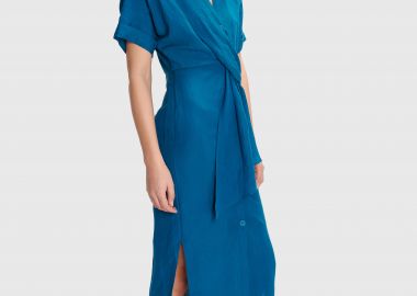 Φόρεμα λινό ασύμμετρο - 5206634912701 -  - 