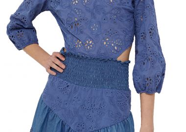 Φόρεμα Liu Jo Denim Frou Frou UA2204 D4725-77000 Γυναικείο - Liu Jo - 