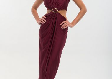 Φόρεμα Μακρύ Cut Out Με Μεταλλικό Στοιχείο -  - 